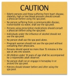 Arkansas Spa Rules Caution Sign