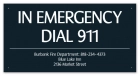 California In Emergency Dial 911 Sign