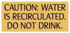 California Recirculated Pool Water Warning Sign