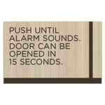 Delayed Egress Push/Pull Sign - CA Compliant