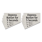 Depress Button Sign - 8 PackAcrylic