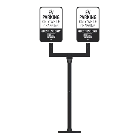 EV Parking Only Signs w/Post, Base & U-Bracket