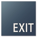 "Exit" Egress Sign - CA Compliant
