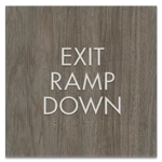 "Exit Ramp Down" Egress Sign - CA Compliant