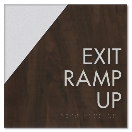 "Exit Ramp Up" Egress Sign - CA Compliant