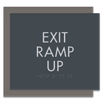 "Exit Ramp Up" Egress Sign - CA Compliant