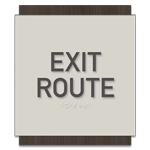 "Exit Route" Egress Sign - CA Compliant