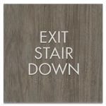 "Exit Stair Down" Egress Sign - CA Compliant