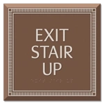 "Exit Stair Up" Egress Sign - CA Compliant