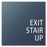 "Exit Stair Up" Egress Sign - CA Compliant