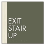 "Exit Stair Up" Egress Sign - CA Compliant