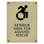 Exterior Area for Assisted Rescue Sign - Dynamic ISA Symbol