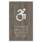 Exterior Area for Assisted Rescue Sign - Dynamic ISA Symbol