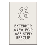 Exterior Area for Assisted Rescue Sign - Dynamic ISA Symbol