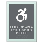 Exterior Area for Assisted Rescue Sign - Dynamic ISA Symbol