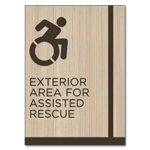 Exterior Area for Assisted Rescue Sign - Dynamic ISA Symbol