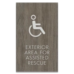 Exterior Area for Assisted Rescue Sign - ISA Symbol