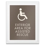 Exterior Area for Assisted Rescue Sign - ISA Symbol