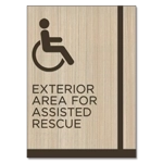 Exterior Area for Assisted Rescue Sign - ISA Symbol