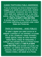 Florida Bilingual Human Trafficking Sign