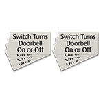 Hearing Impaired Doorbell Switch Sign - 8 PackCeltec Material