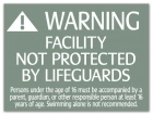 Illinois No Lifeguard Sign