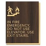 In Fire Emergency, Do Not Use Elevator - No Braille