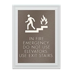 In Fire Emergency, Do Not Use Elevator - No Braille
