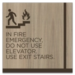 In Fire Emergency, Do Not Use Elevator - No Braille
