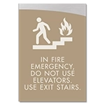 In Fire Emergency, Do Not Use Elevator - No Braille