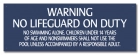 Indiana No Lifeguard on Duty Sign