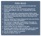 Indiana Pool Rules Sign
