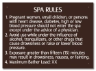 Indiana Spa Rules Sign