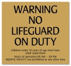 MAHC No Lifeguard Sign