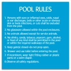Maricopa County, Arizona Pool Rules Sign