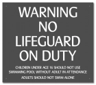 Massachusetts No Lifeguard On Duty Sign