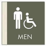 Men Sign w/Male & ISA Symbols