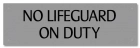 Montana No Lifeguard On Duty Sign