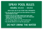 Montana Spray Pool Rules Sign