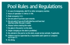 Montgomery County, Alabama Pool Rules and Regulations Sign