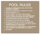 Montgomery County, Alabama Pool Rules and Regulations Sign