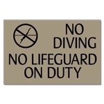 No Diving Allowed Sign