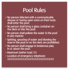 Ontario Canada Pool Rules Sign