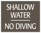 Ontario Shallow Water No Diving Sign