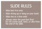 Oregon Waterpark Slide Rules Sign