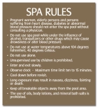 Prince Williams & Virginia Beach Spa Rules Sign