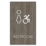 Restroom Sign w/Female & Dynamic ISA Symbols