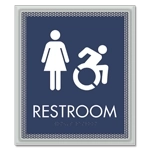 Restroom Sign w/Female & Dynamic ISA Symbols