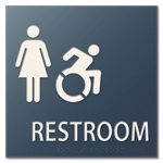 Restroom Sign w/Female & Dynamic ISA Symbols