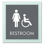 Restroom Sign w/ Female & ISA Symbols